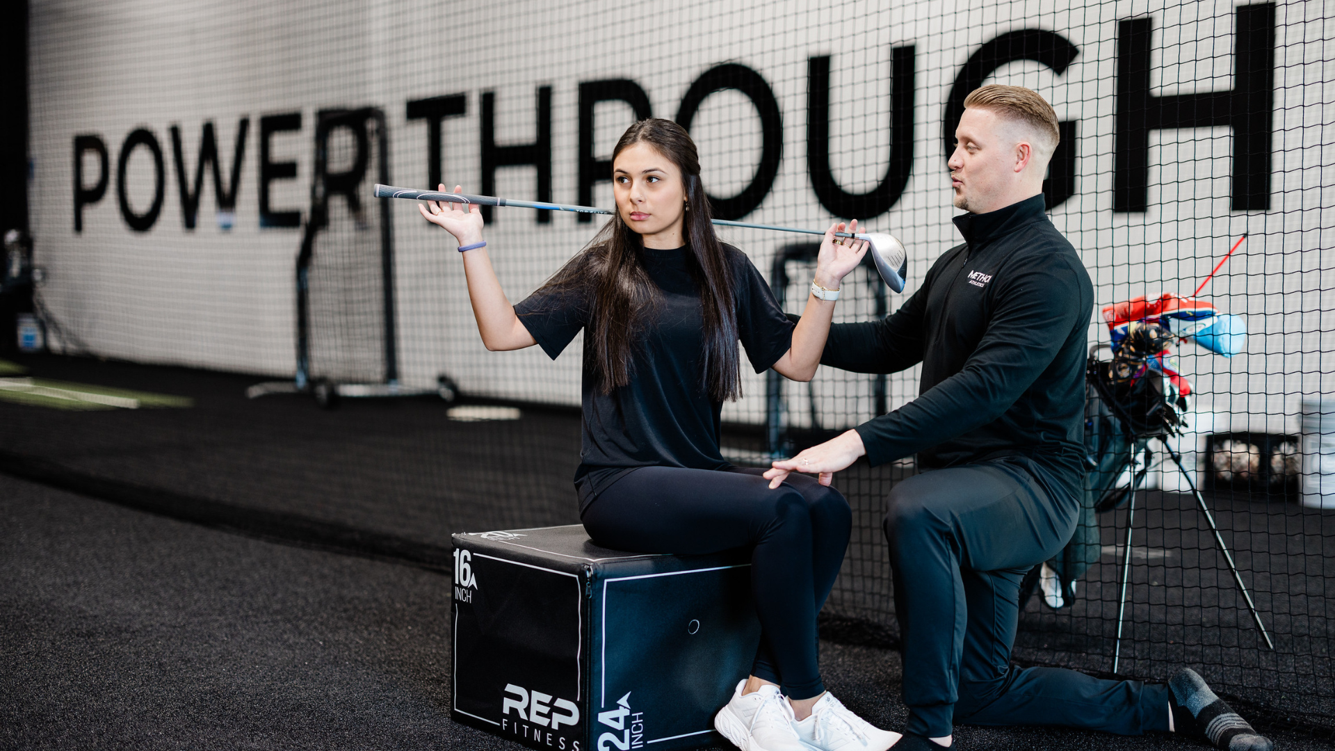 Golf assessment and coaching during a TPI session at Method Athletics