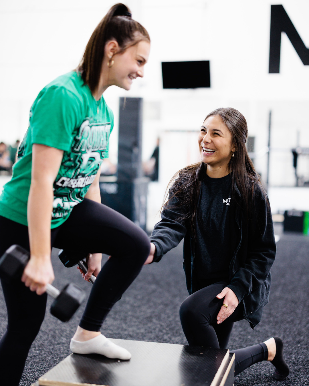 Coach and athlete during training at Method Athletics